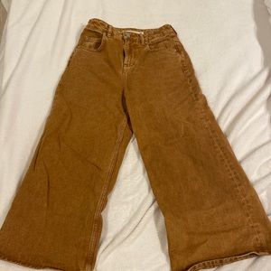 Asos camel colored coulette style jeans
